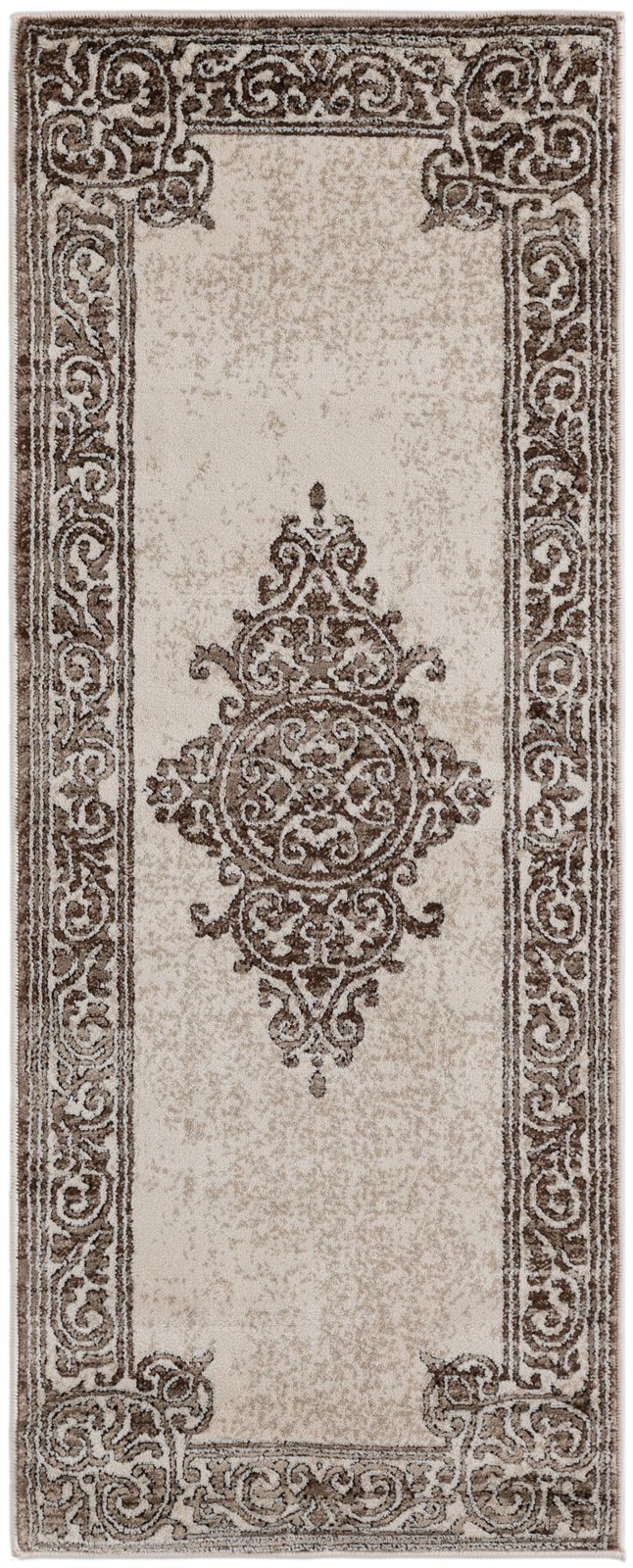 2' x 5' Bunting · Border rug, chocolate brown