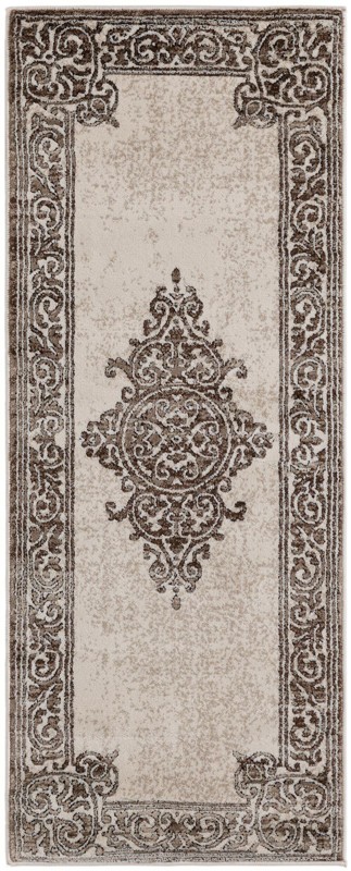 2' x 5' Bunting · Border rug, chocolate brown