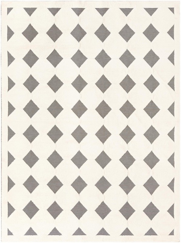 Snowmass · Diamond rug, black and white