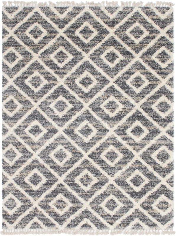 9' x 12' 2 Tunstall · Diamond Shag Rug, gray