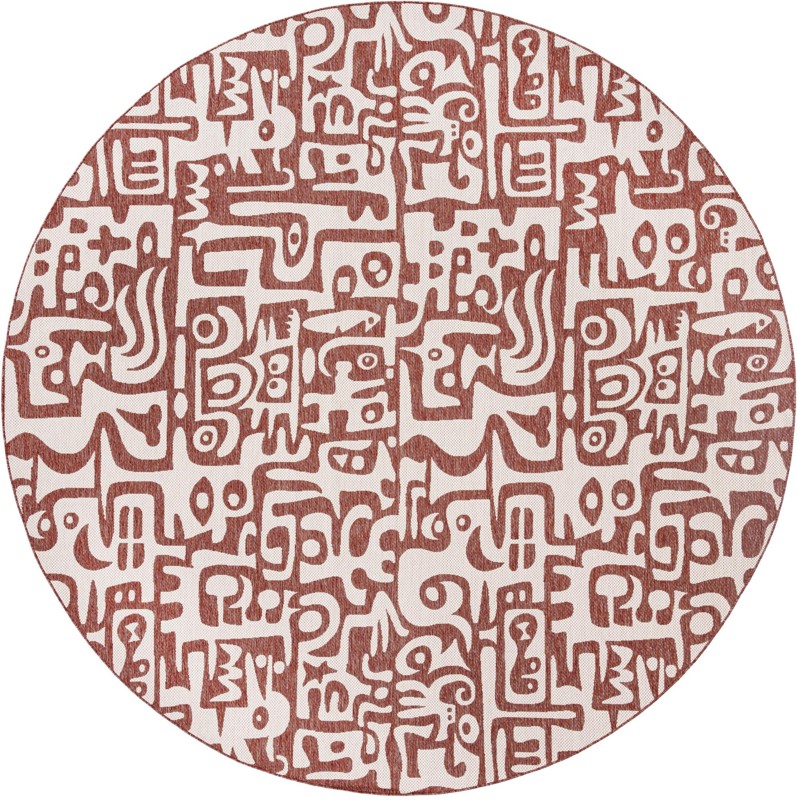 Hungerford · Abstract Outdoor Rug, rust red