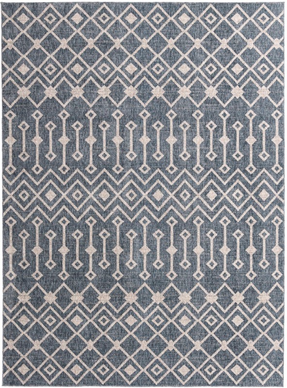 7' 10 x 10' Harlan · Chevron rug, harbor blue