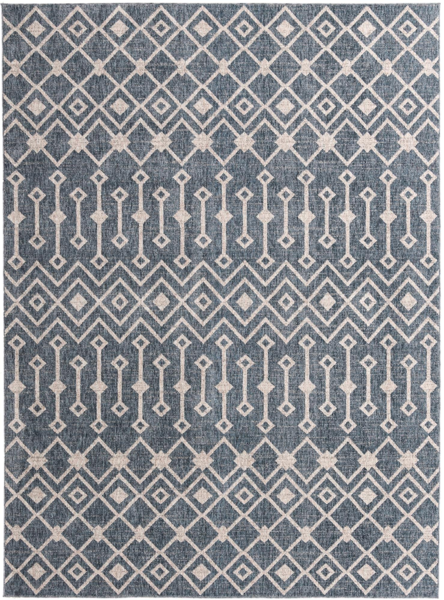 7' 10 x 10' Harlan · Chevron rug, harbor blue