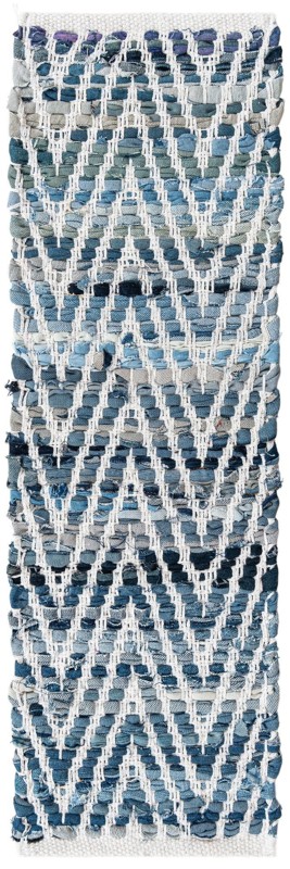 0' 9 x 2' 6 Hopkins · Chevron Chindi Rug, denim