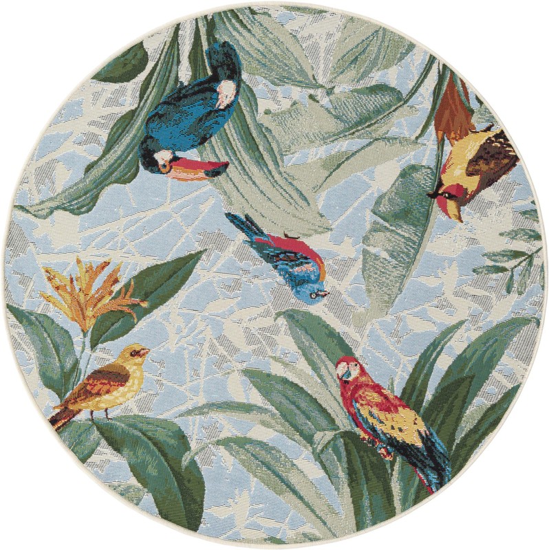4' x 4' Lomax · Abstract Outdoor Rug