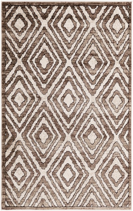 3' 3 x 5' 3 Brattleboro · Diamond rug, chocolate brown