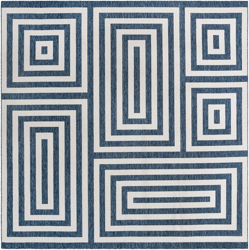 13' x 13' Cumberland · Geometric Outdoor Rug, blue