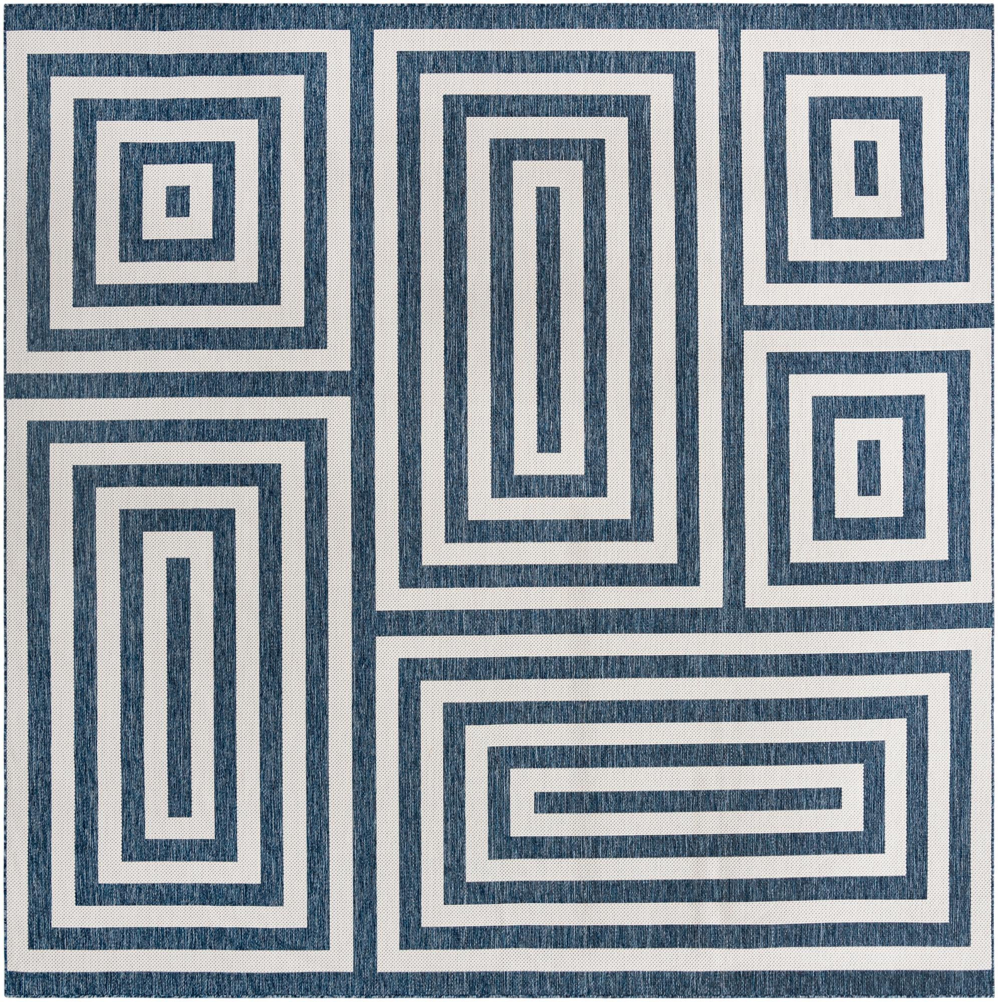 13' x 13' Cumberland · Geometric Outdoor Rug, blue