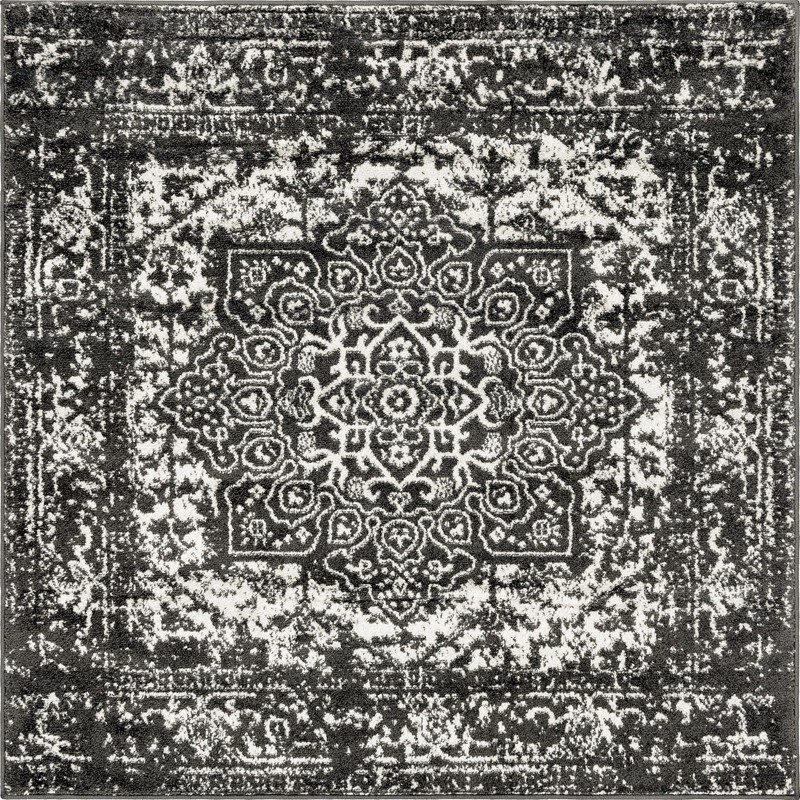 Birch · Medallion rug, gray