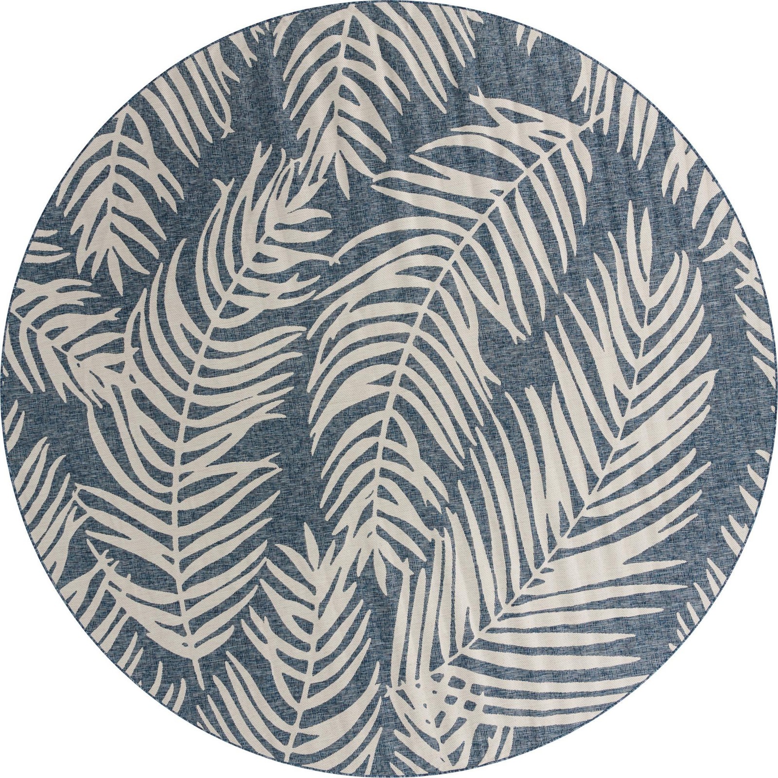 13' x 13' Moody · Floral / botanical Outdoor Rug, blue