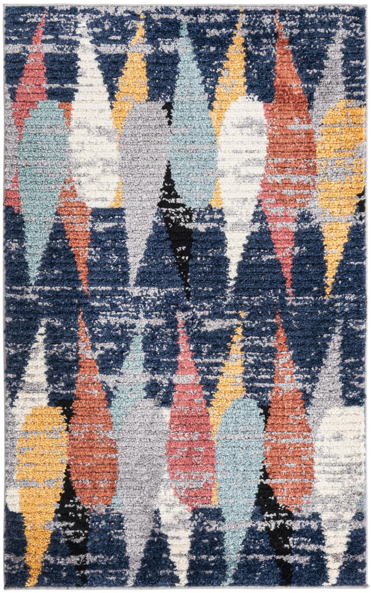3' 3 x 5' 3 Petaluma · Abstract rug, blue