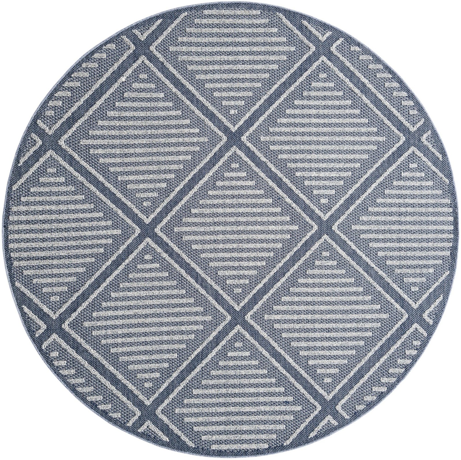 7' 10 x 7' 10 Auburn · Diamond Outdoor Rug, navy blue