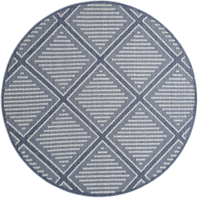 7' 10 x 7' 10 Auburn · Diamond Outdoor Rug, navy blue