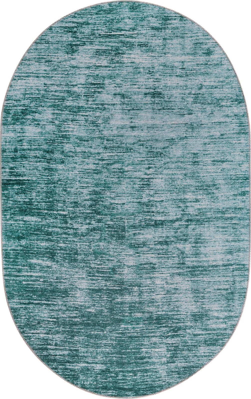 5' x 8' Prewitt · Abstract striped rug, teal and ivory