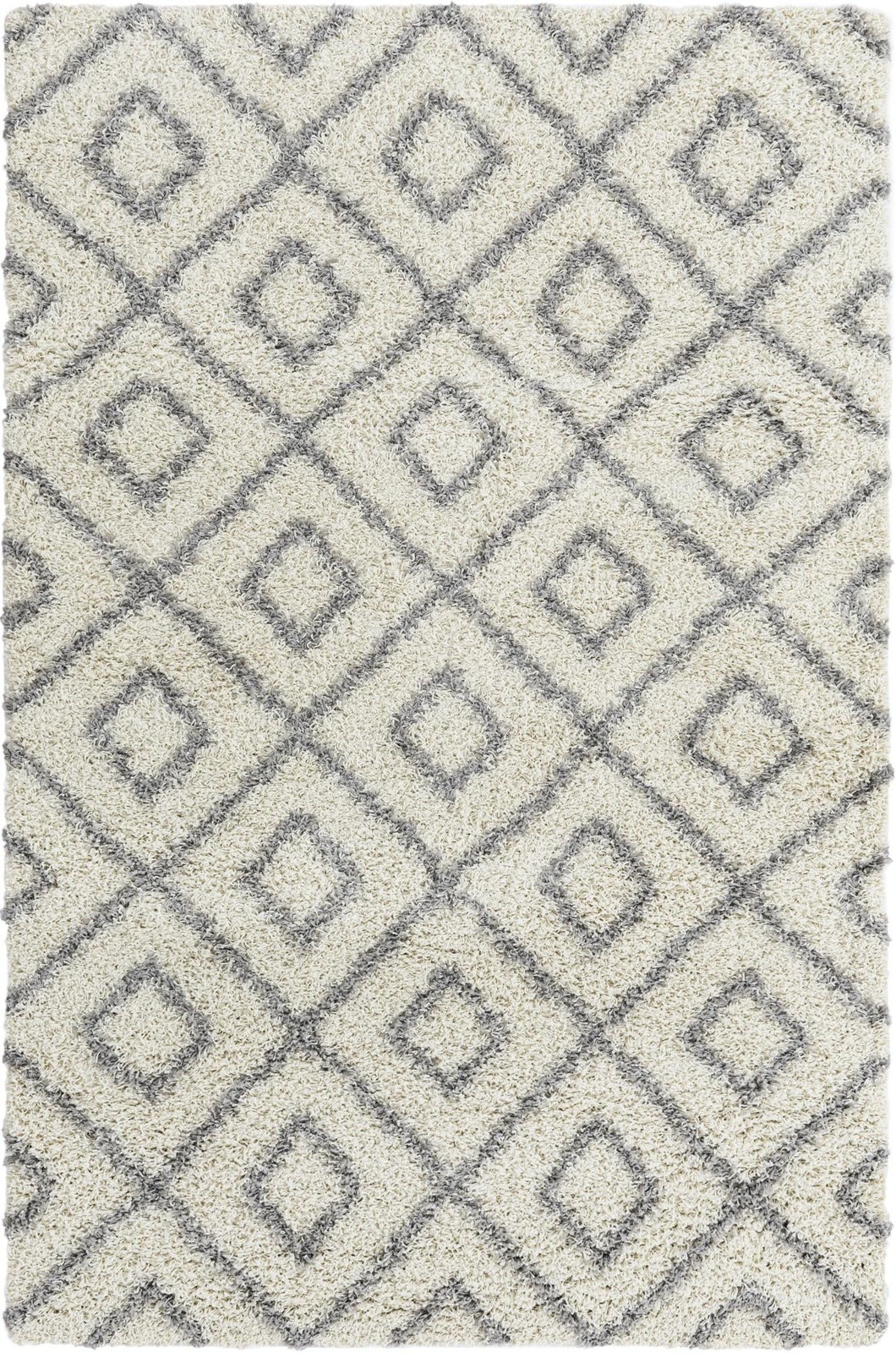 5' 3 x 8' Brock · Diamond Shag Rug, ivory