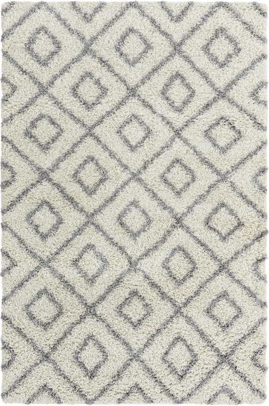 5' 3 x 8' Brock · Diamond Shag Rug, ivory