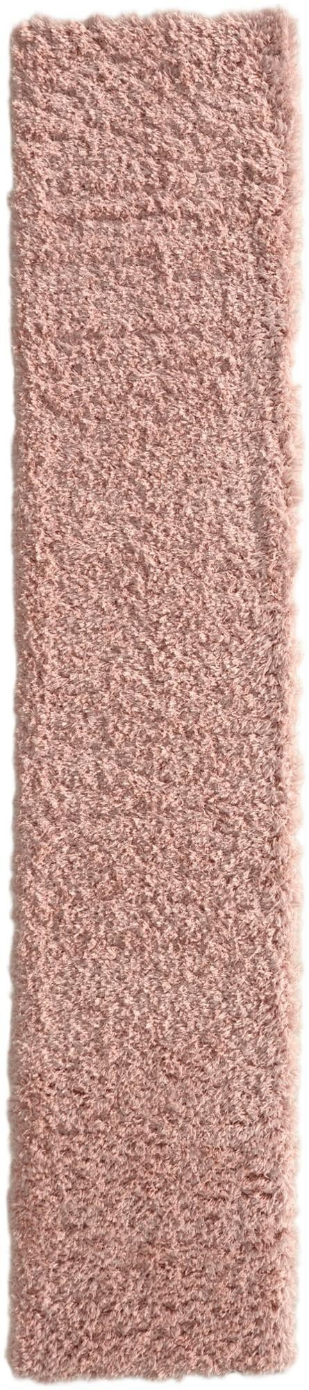 2' 7 x 12' Olympia · Solid Shag Rug, pink lace