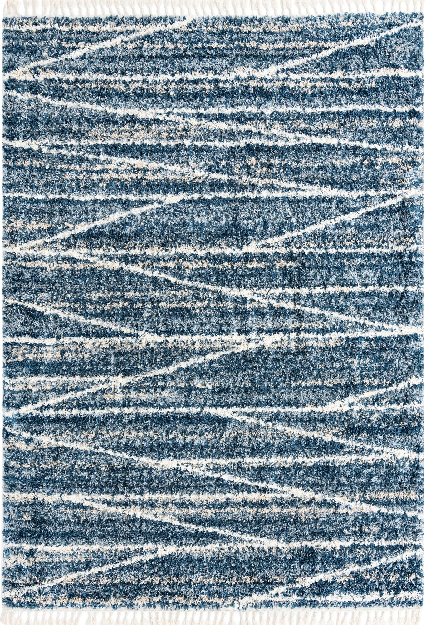 7' x 10' Edenton · Abstract Shag Rug, blue