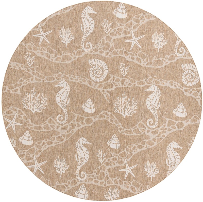 Daly · Pictoral Outdoor Rug, taupe