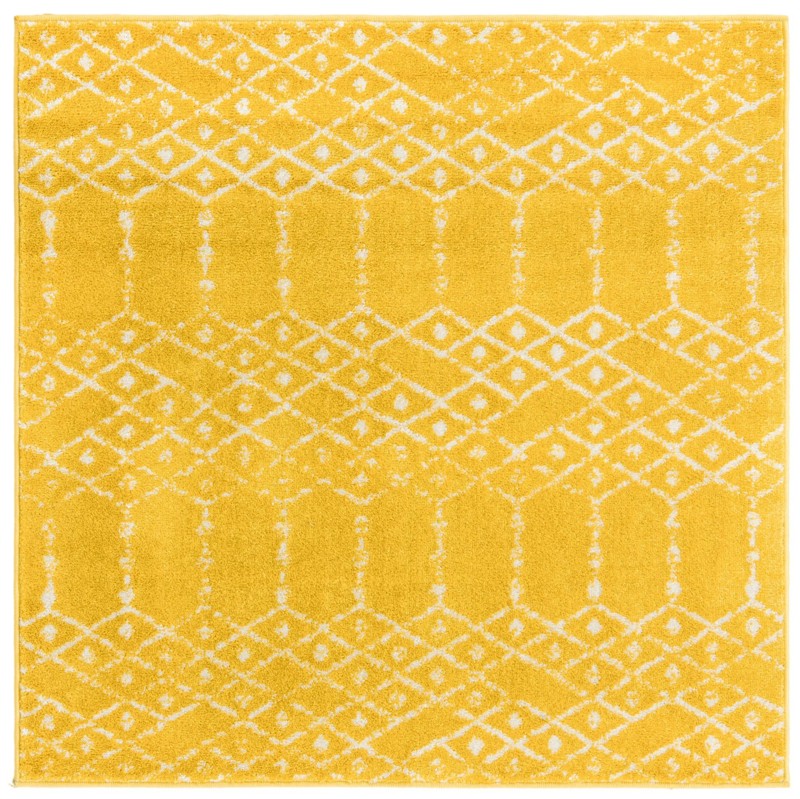 4' x 4' Newcomb · Diamond rug, yellow