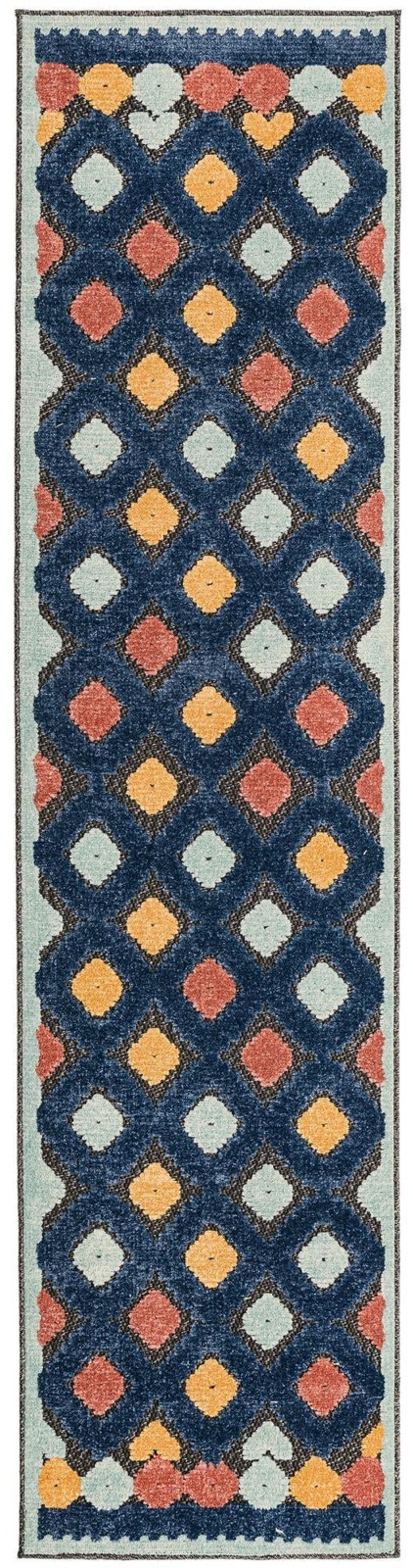 2' x 8' Beale · Border Outdoor Rug, charcoal