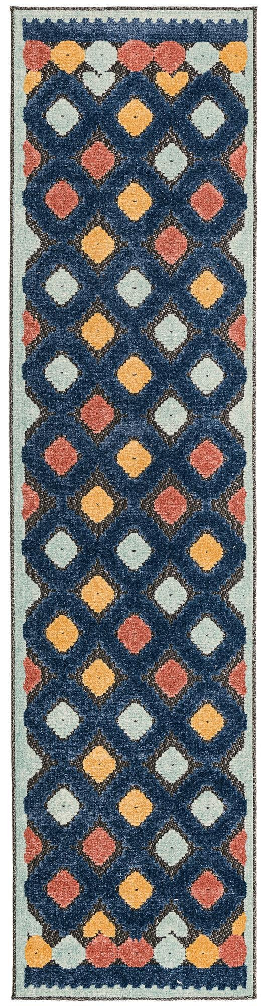 2' x 8' Beale · Border Outdoor Rug, charcoal