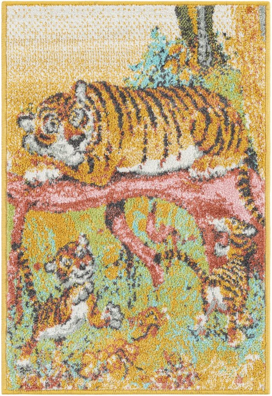 2' 2 x 3' 1 Harbor · Border rug, multi