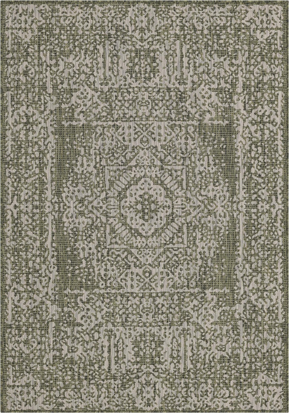 4' x 6' Hayden · Border Outdoor Rug, green