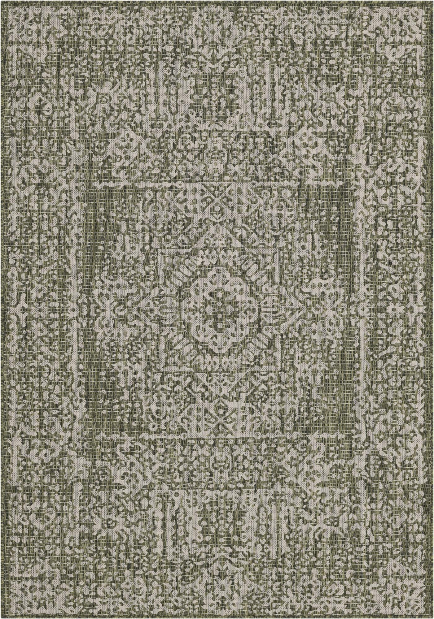 4' x 6' Hayden · Border Outdoor Rug, green