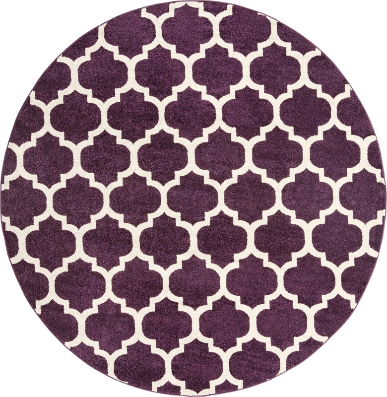 8' x 8' Arkwright · Trellis rug, dviolet