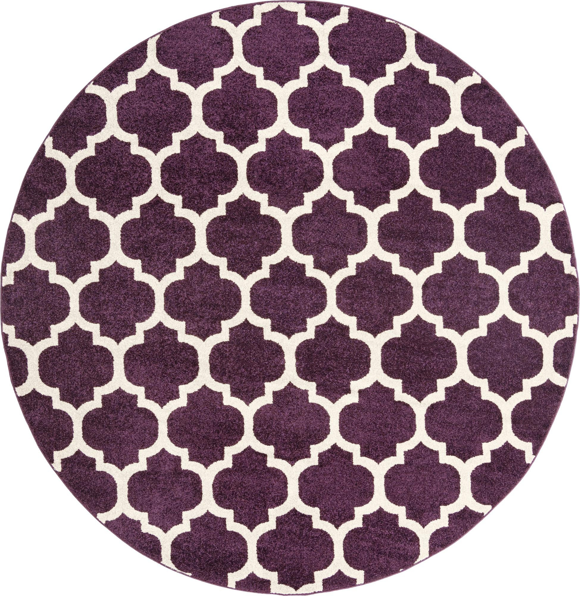 8' x 8' Arkwright · Trellis rug, dviolet