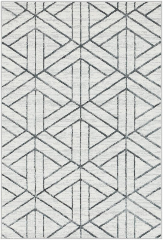 4' x 6' Norwood · Geometric rug, white