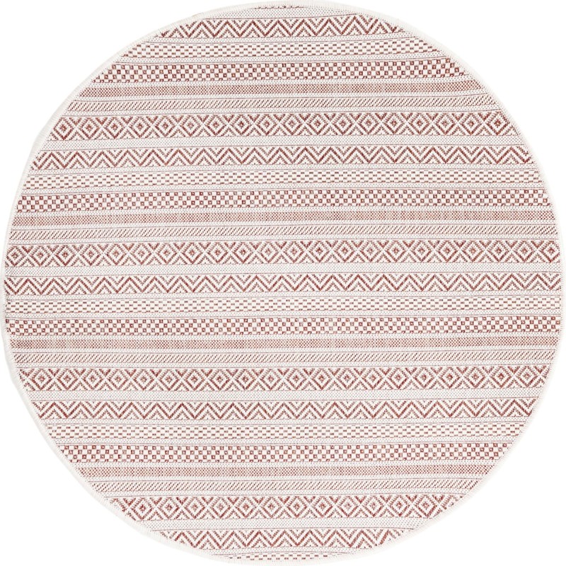 Merlin · Geometric Outdoor Rug, red