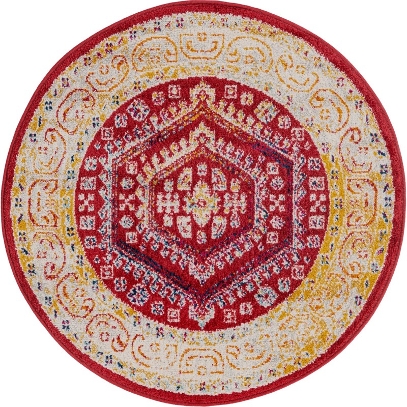 3' x 3' Broadhurst · Border rug, magenta