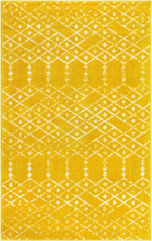 3' 3 x 5' 3 Newcomb · Diamond rug, yellow