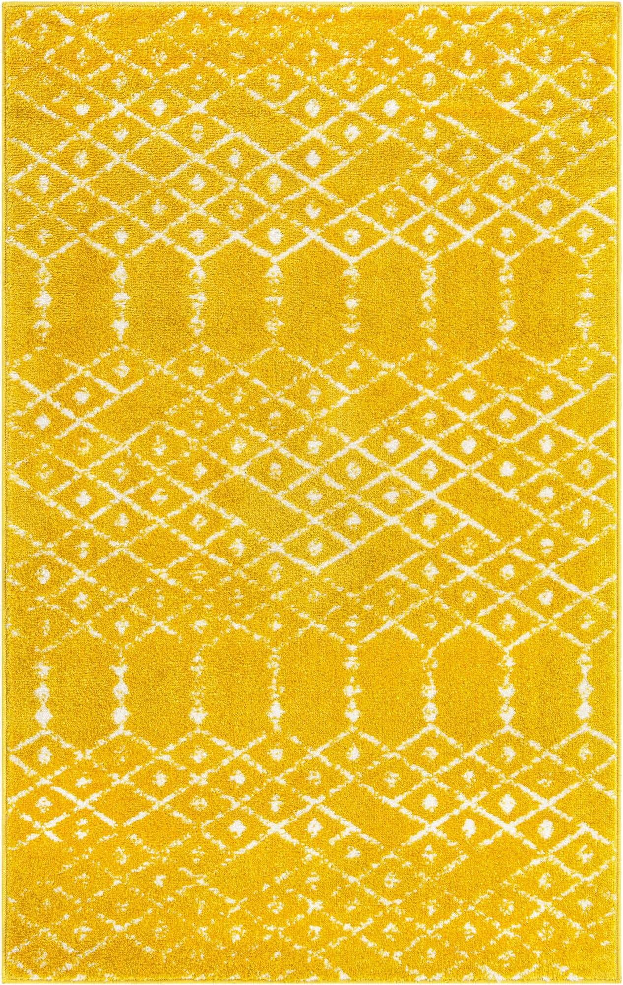 3' 3 x 5' 3 Newcomb · Diamond rug, yellow