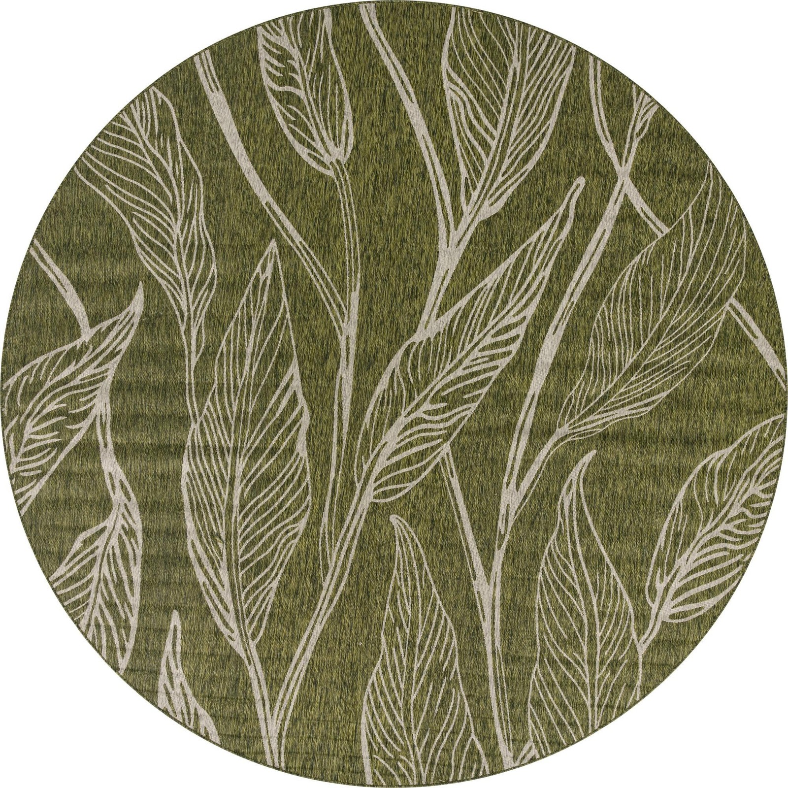 13' x 13' Milton · Floral / botanical Outdoor Rug, green