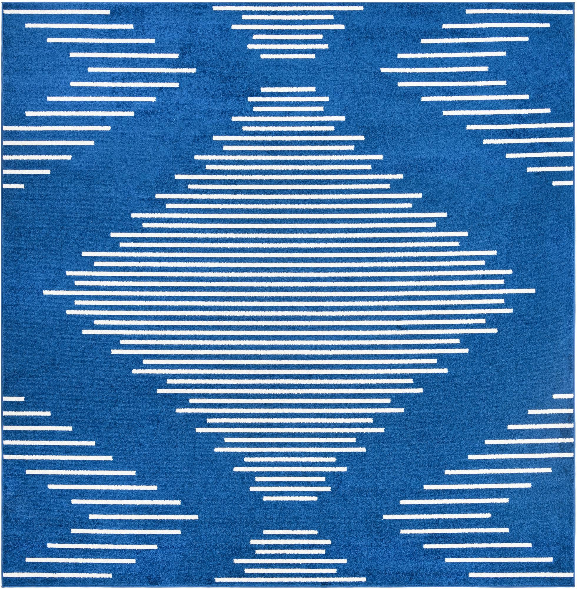 10' x 10' Knox · Diamond rug, navy blue