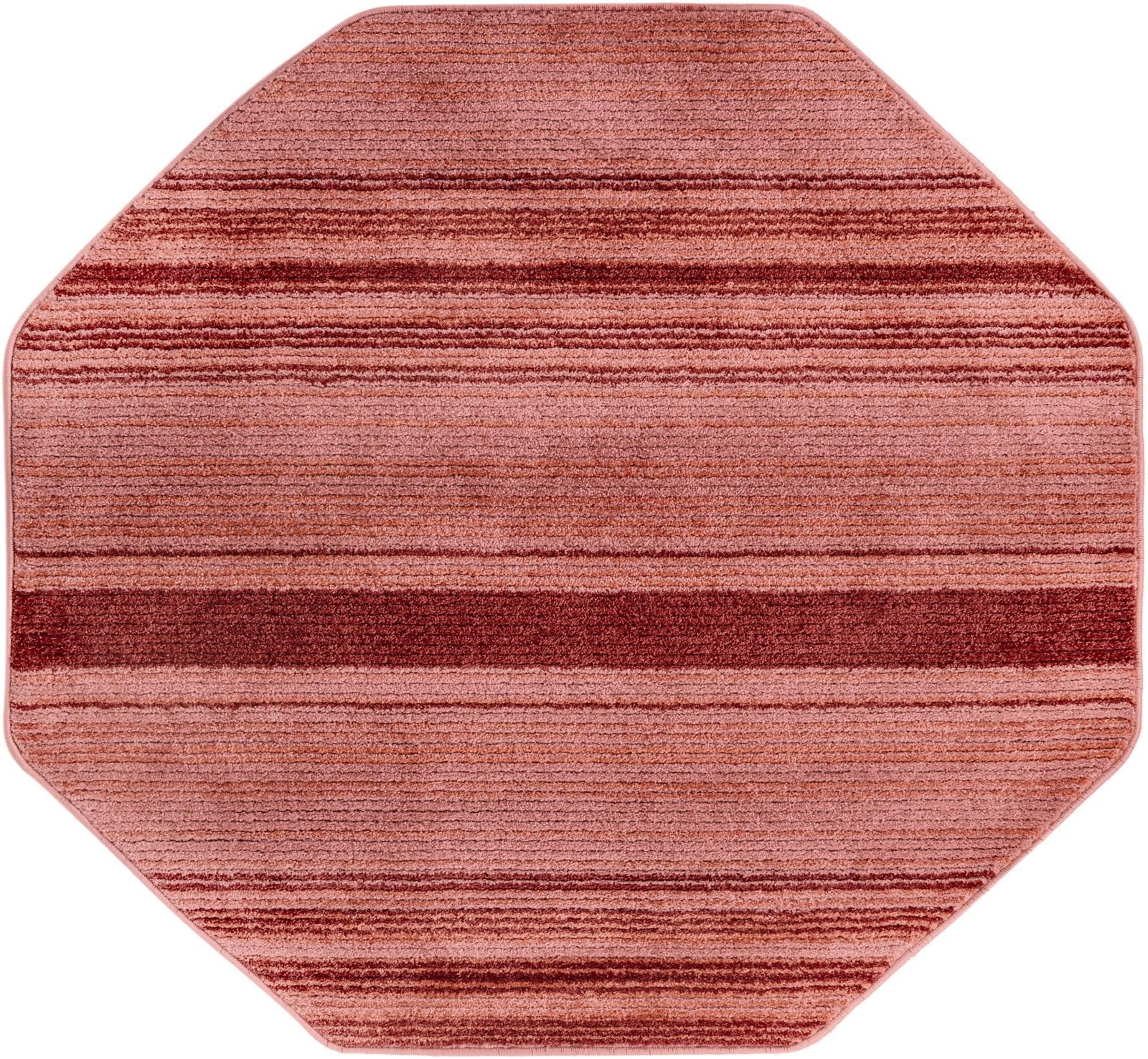 4' x 4' Jagger · Striped rug, rose and red