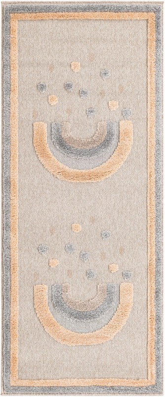 2' 7 x 6' Brannon · Border rug, multi