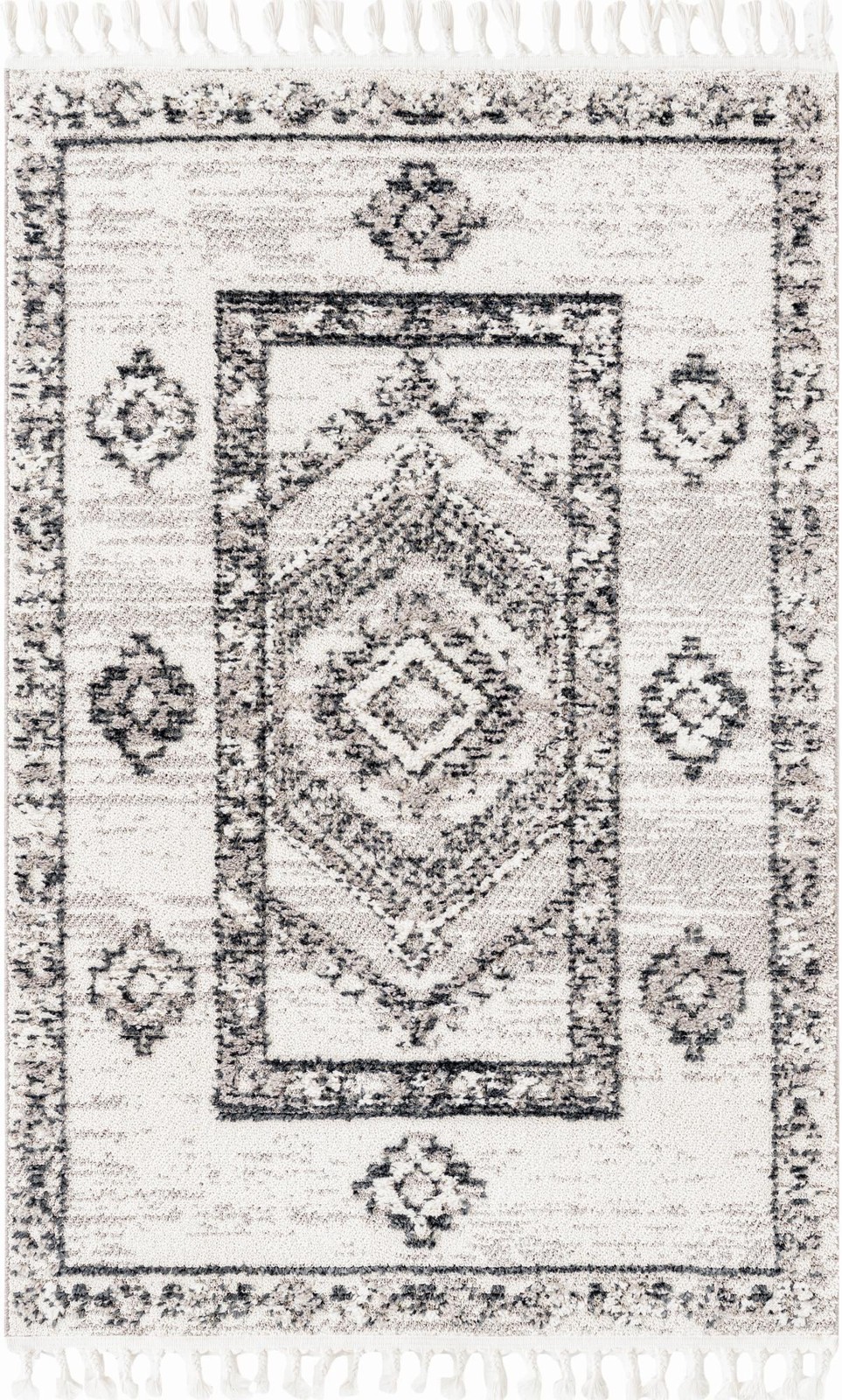 4' x 6' Hillcrest · Border rug, sand