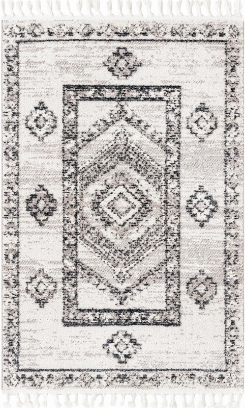 4' x 6' Hillcrest · Border rug, sand