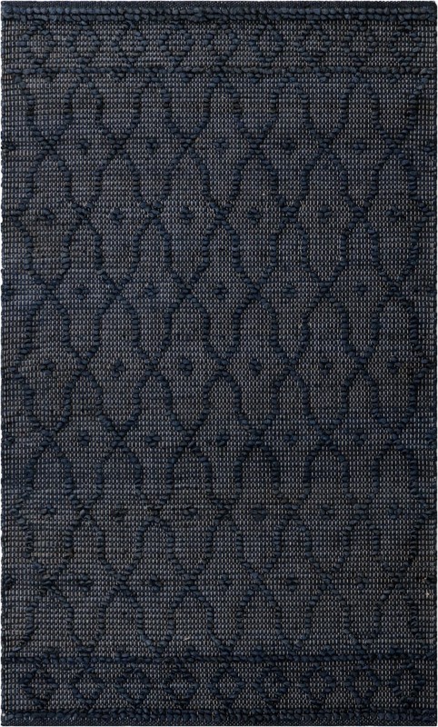 3' 1 x 5' 1 Ringwood · Diamond trellis rug, navy blue