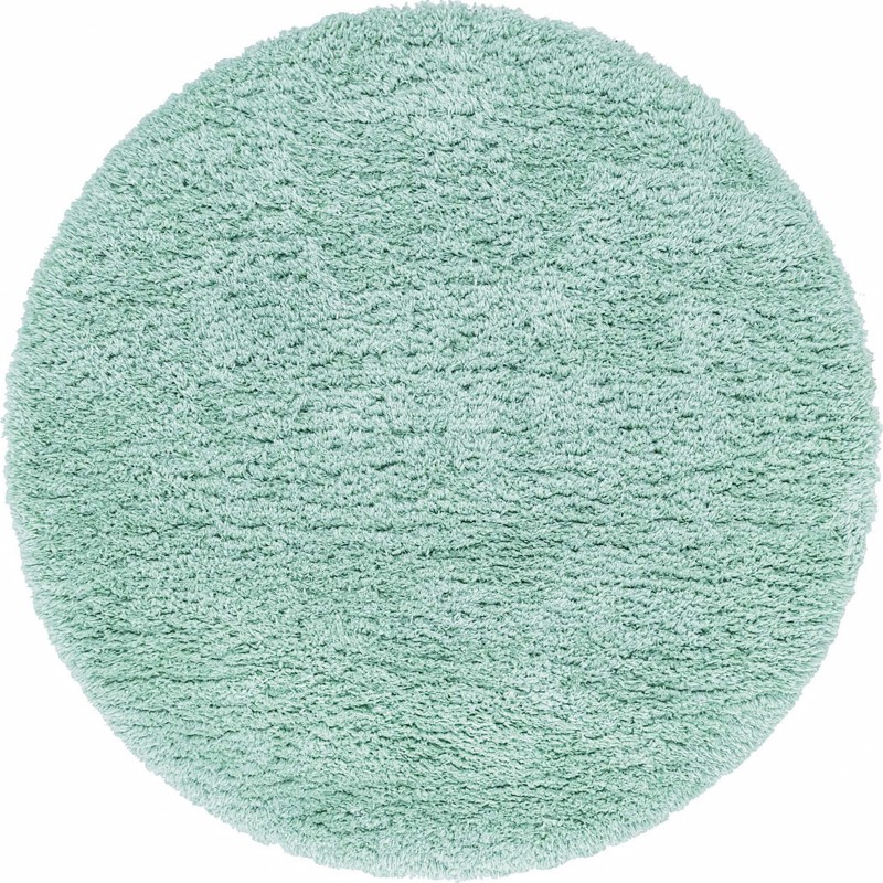 6' x 6' Olympia · Solid Shag Rug, cyan