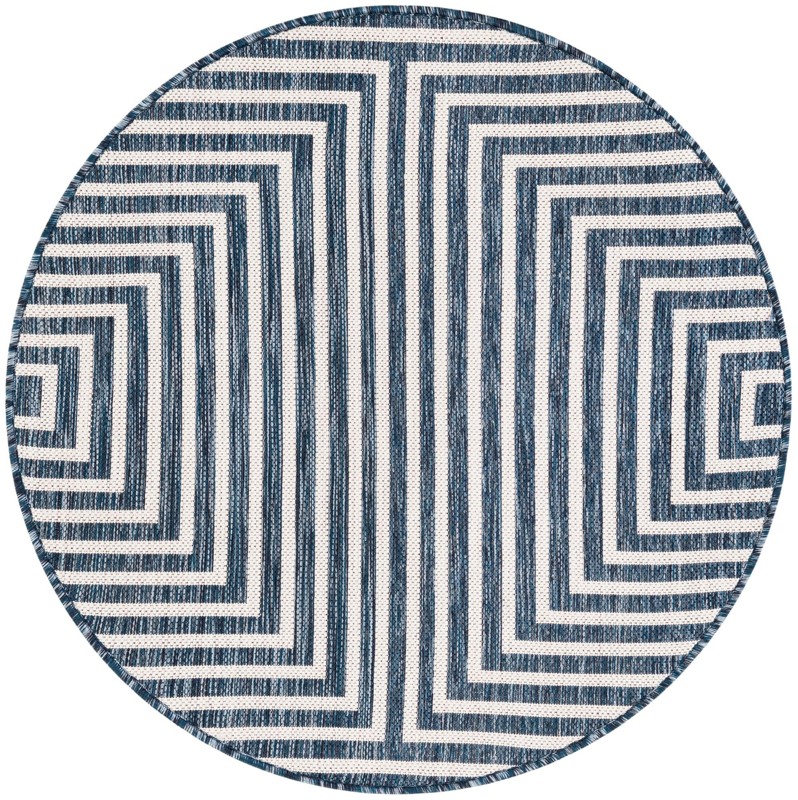3' x 3' Gorse · Geometric Outdoor Rug, blue