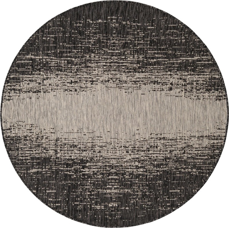 5' 3 x 5' 3 Buell · Abstract Outdoor Rug, charcoal