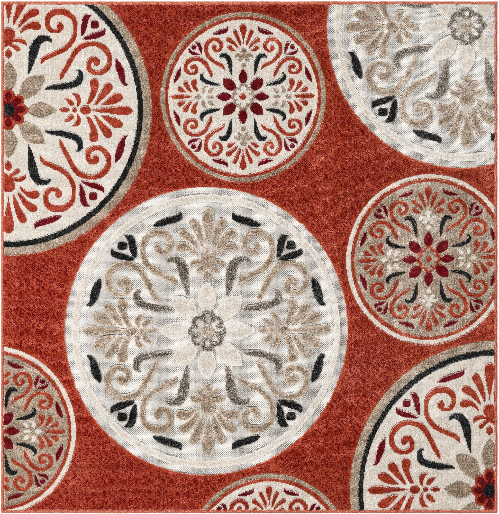 5' 3 x 5' 3 Racine · Medallion Outdoor Rug