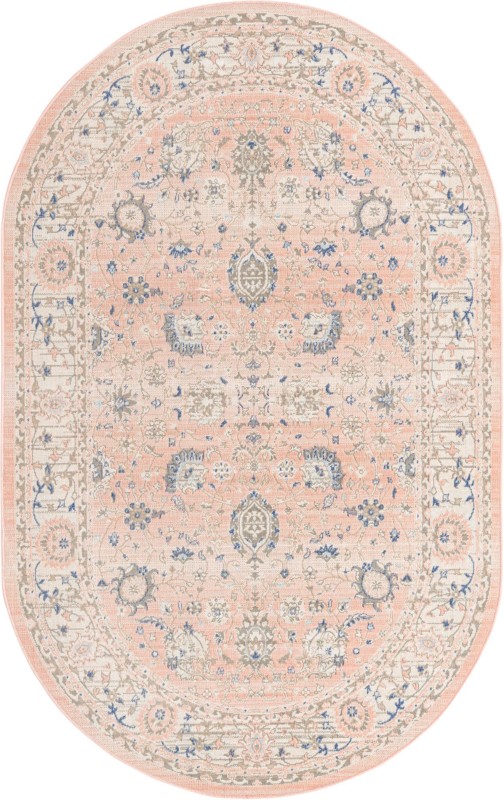 McKay · Medallion rug, pink and blue