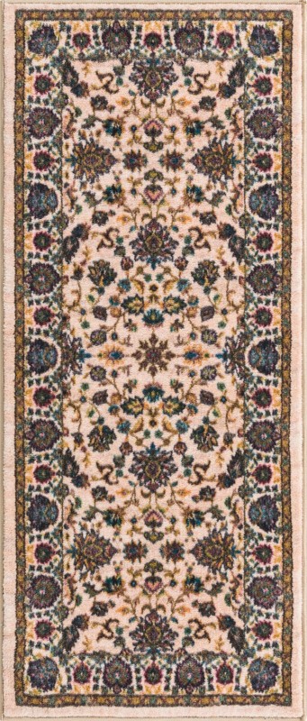 2' 2 x 5' Bluebell · Persian floral rug, ivory and blue