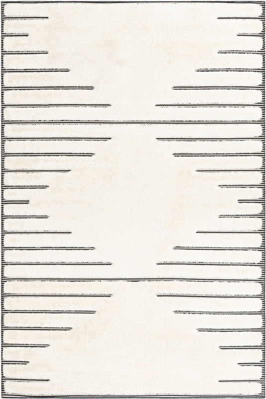 5' 3 x 8' Hibbert · Abstract rug, ivory white